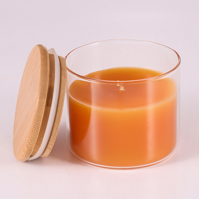 Natural Paraffin Wax Aromatherapy Aroma Light Candles 220G With Bamboo Lid