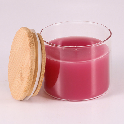 Natural Paraffin Wax Aromatherapy Aroma Light Candles 220G With Bamboo Lid