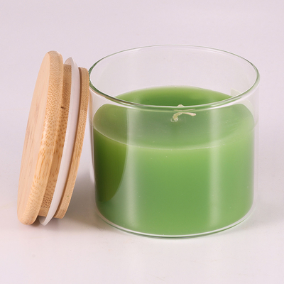 Natural Paraffin Wax Aromatherapy Aroma Light Candles 220G With Bamboo Lid
