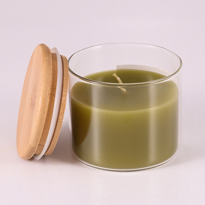 Natural Paraffin Wax Aromatherapy Aroma Light Candles 220G With Bamboo Lid