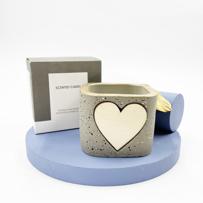 Scented Pottery Votive Ceramic Soy Candle Holders 4 Oz Square Heart Shaped