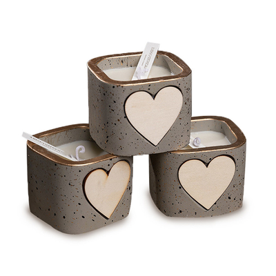 Scented Pottery Votive Ceramic Soy Candle Holders 4 Oz Square Heart Shaped