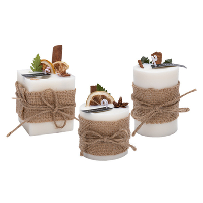 OEM Pillar Vegan Soy Wax Scented Candles 10.5 Oz Square shape