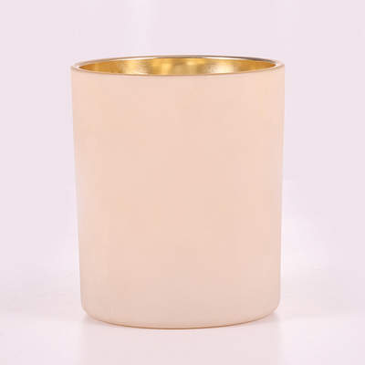 Personalized 6 Oz Golden Glass Jar Scented Candle With Lids 40g