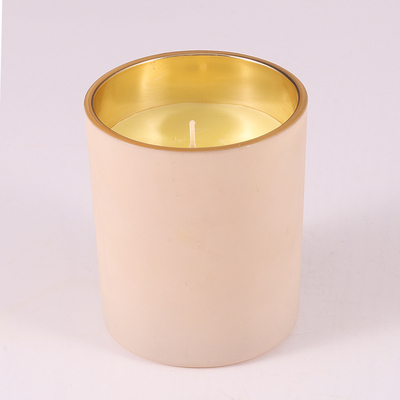 Personalized 6 Oz Golden Glass Jar Scented Candle With Lids 40g