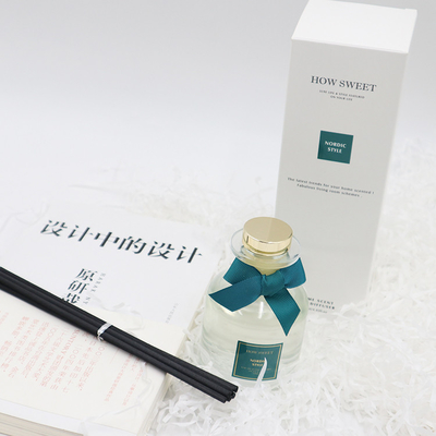 Aroma Reed Diffuser 126ml Luxury Gift Set With Green Ribbon And Custom Label