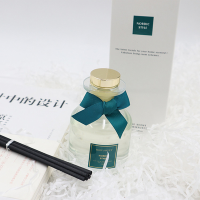 Aroma Reed Diffuser 126ml Luxury Gift Set With Green Ribbon And Custom Label