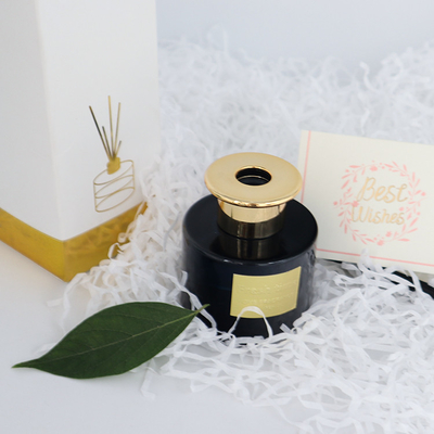 Aroma Reed Diffuser 100ml Black Bottle Luxury Gift Set With Gold Lid