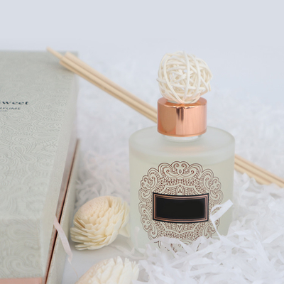 Aroma Reed Diffuser Luxury 126ml Round Bottle Gift Set With Sola Flower