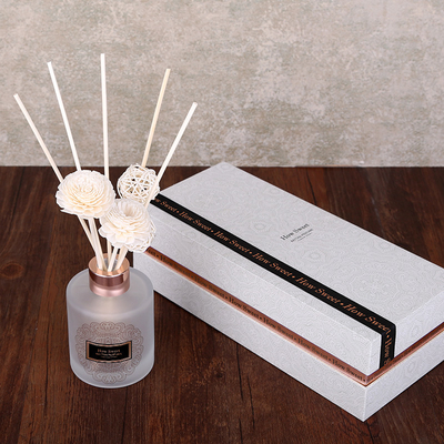 Aroma Reed Diffuser Luxury 126ml Round Bottle Gift Set With Sola Flower