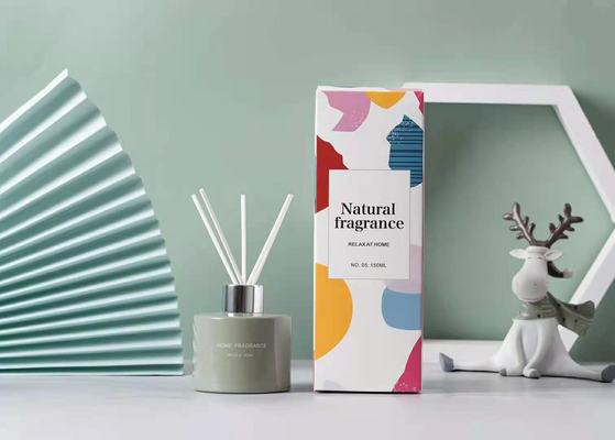 Aroma Reed Diffuser Colorful Gift Set 120ml Luxury Perfume With CMYK Box