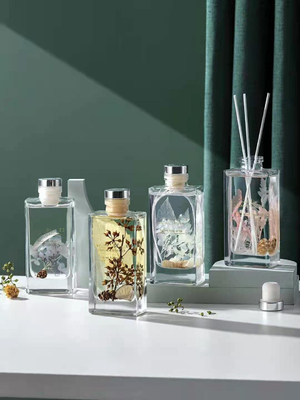 Aroma Reed Diffuser 150ml Square Perfume Luxury Gift Set With Dried Flower