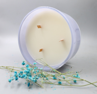 Natural Soy Wax Scented Glass Small Jar Candle Wooden Wick For House