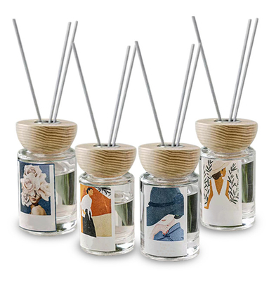 Custom Colorful Gift Set 120ml Luxury Perfume With CMYK Box Aroma Reed Diffuser