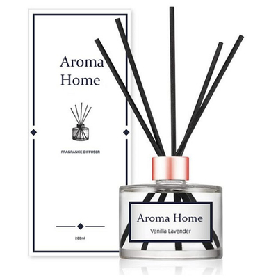 200ml Clear Glass Coconut Aroma Reed Diffuser With Customized LOGO