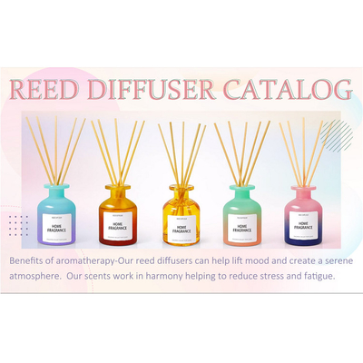 Colorful 120ml Homemade Essential Oil Reed Diffuser Sea Salt flavor