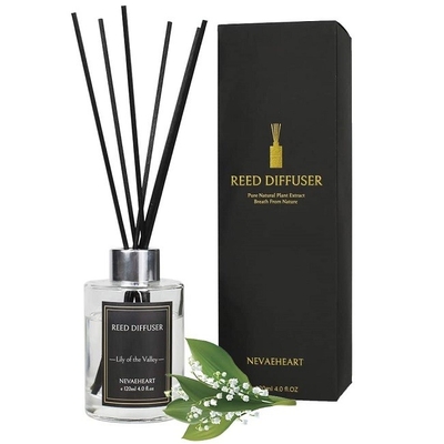 120ml Clear Glass Lavender Citrus Aroma Reed Diffuser For Room Fragrance
