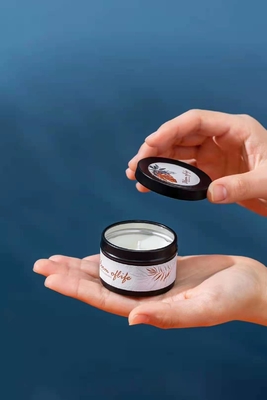 Aroma Scented Woodwick Tin Can Candle Gold Black For Travel