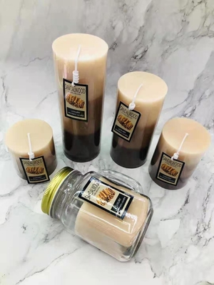 3.5oz 4.5oz Handmade Soy Candles Pillar Scented Candles For Stress Relief