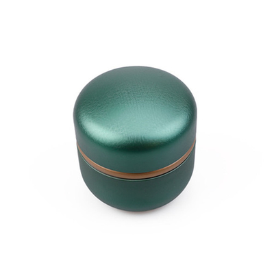 ODM 6 Oz Tin Container Candle Red Green Round With Coffee Bean