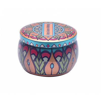 Unique Small Aluminum Tin Can Candle With Stone Decoration 120g