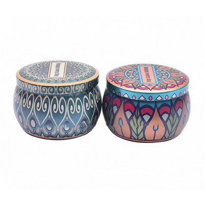 Unique Small Aluminum Tin Can Candle With Stone Decoration 120g