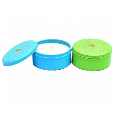 Scented Soy Wax Aluminum metal Mini Tin Candles For Votive Tealight 3oz