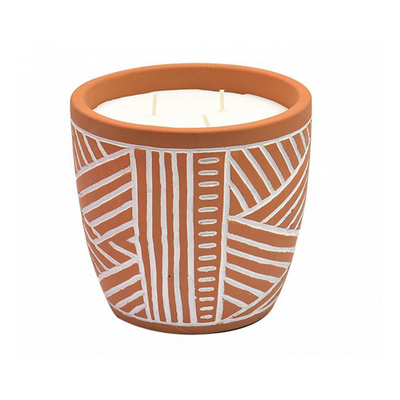 Large Mosquito Insect Repellent Outdoor Citronella Candle In Clay Pot