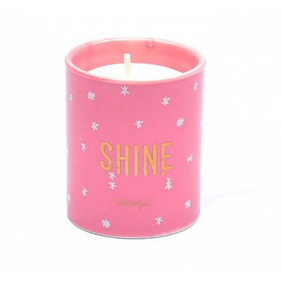 Blue Pink Soy Wax Large Ceramic Candle In Pottery Pot 16oz