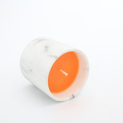 OEM Scented White Marble Handmade Ceramic Candle For Christmas