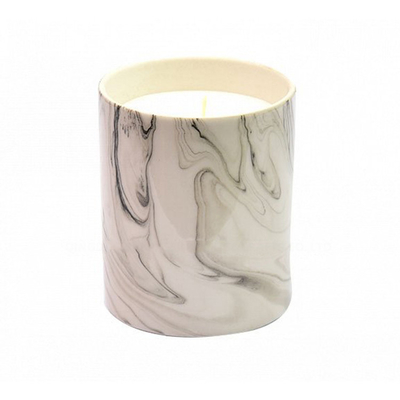 OEM Rustic Marble Scented Ceramic Soy Candle for stress relief