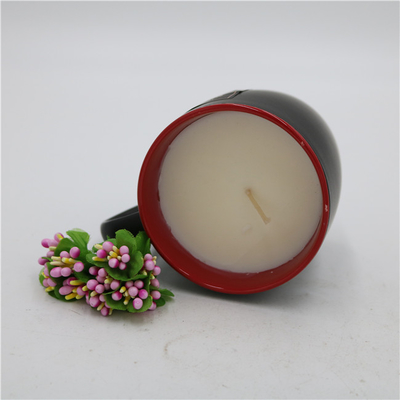 Scented Matte Black Ceramic Citronella Candle Tea Cup Candle