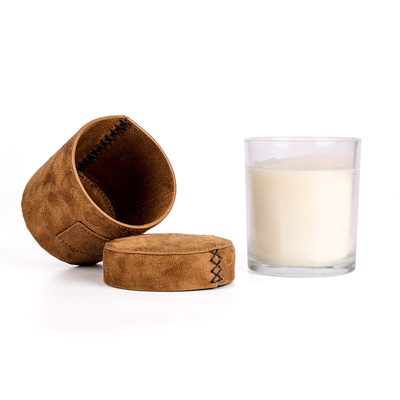 Odm Deerskin Jacket Jar Plain Glass Candles Scented