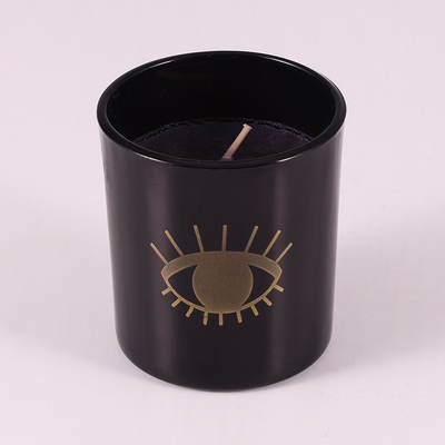 Aroma Home Vanilla Bean Soy Wax Glass Jar Scented Candle Black 8oz