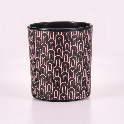 Aroma Home Vanilla Bean Soy Wax Glass Jar Scented Candle Black 8oz