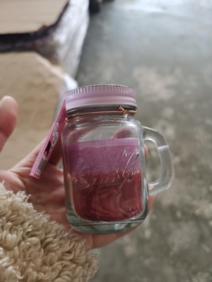 Aroma Home Soy Wax Cute Mason Jar Custom Scented Candle With Handle