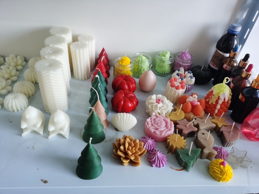 Customized Shell Flower Paraffin Wax Candle Different Shapes