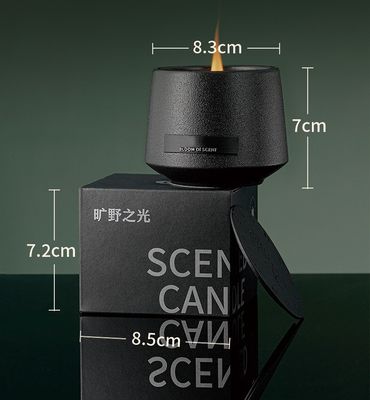 Fragrance Customized Black Ceramic Gift Scented Candle For Home Decor